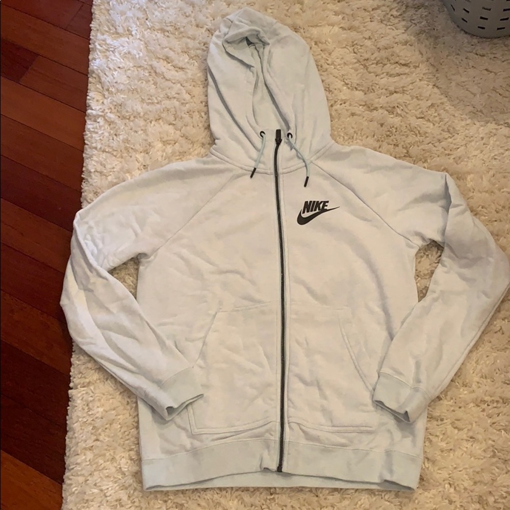Light blue Nike zip up hoodie
